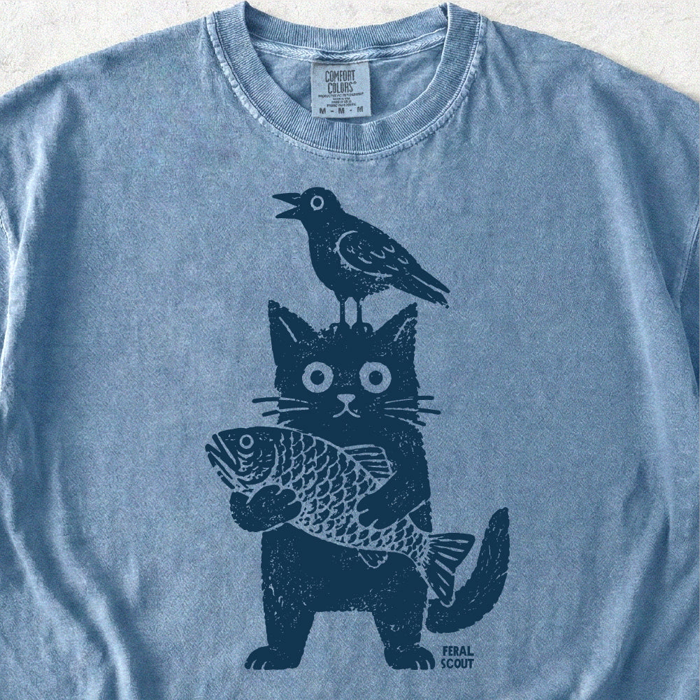 Cat Crow Fish Tshirt