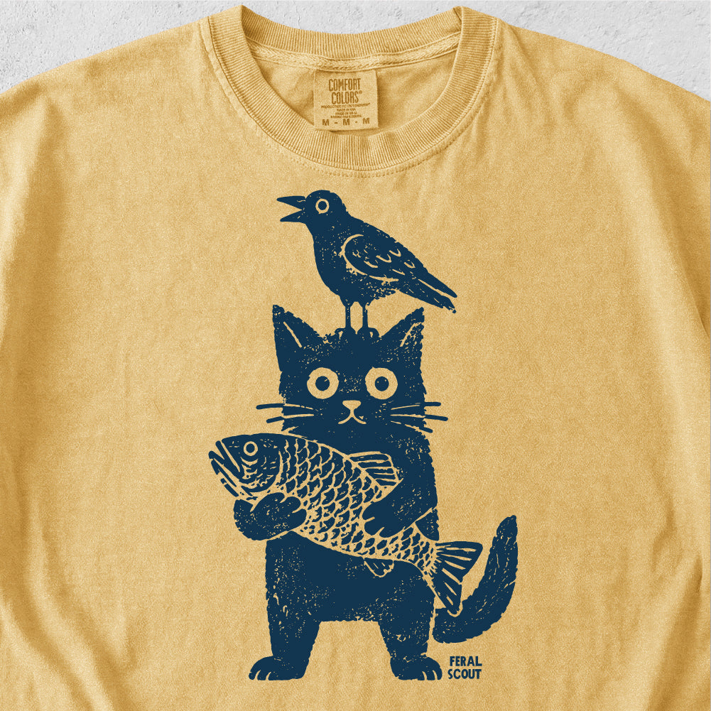 Cat Crow Fish Tshirt