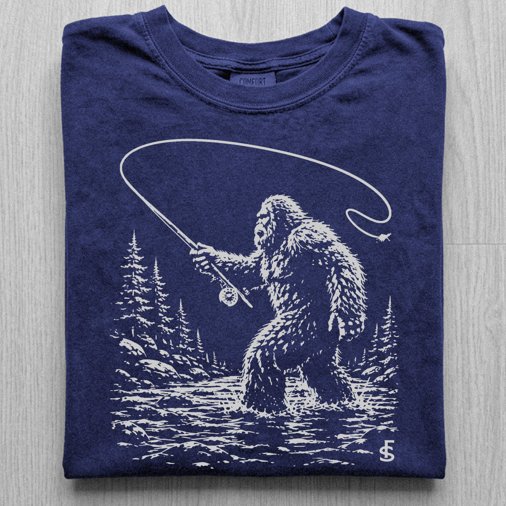 Bigfoot Fly Fishing Tshirt