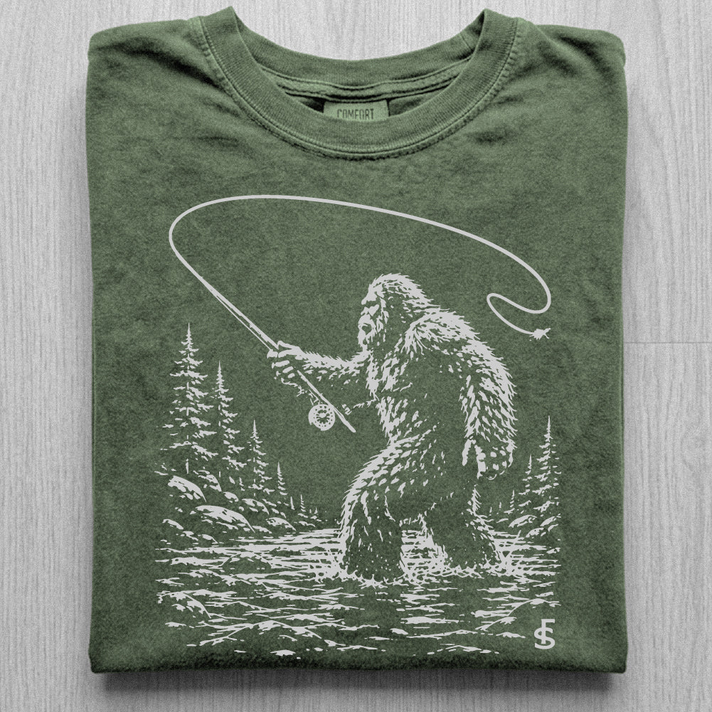 Bigfoot Fly Fishing Tshirt