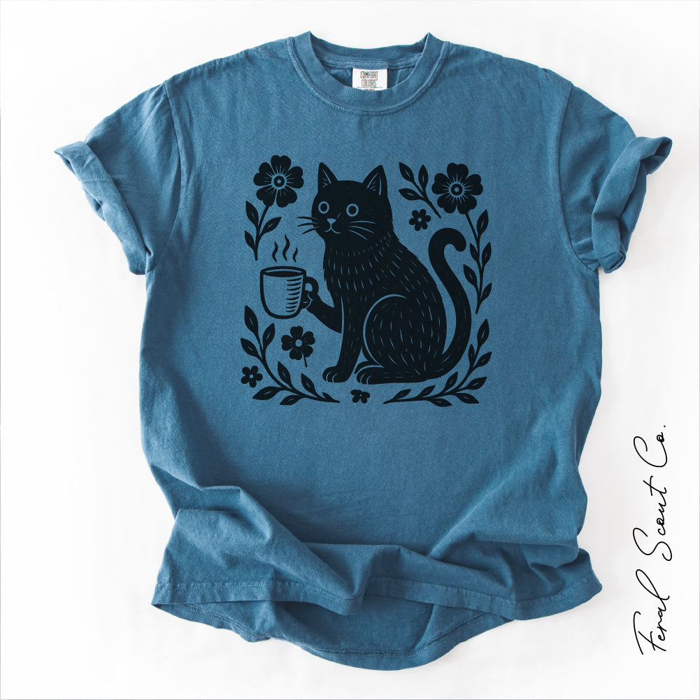Black Cat Coffee Tshirt