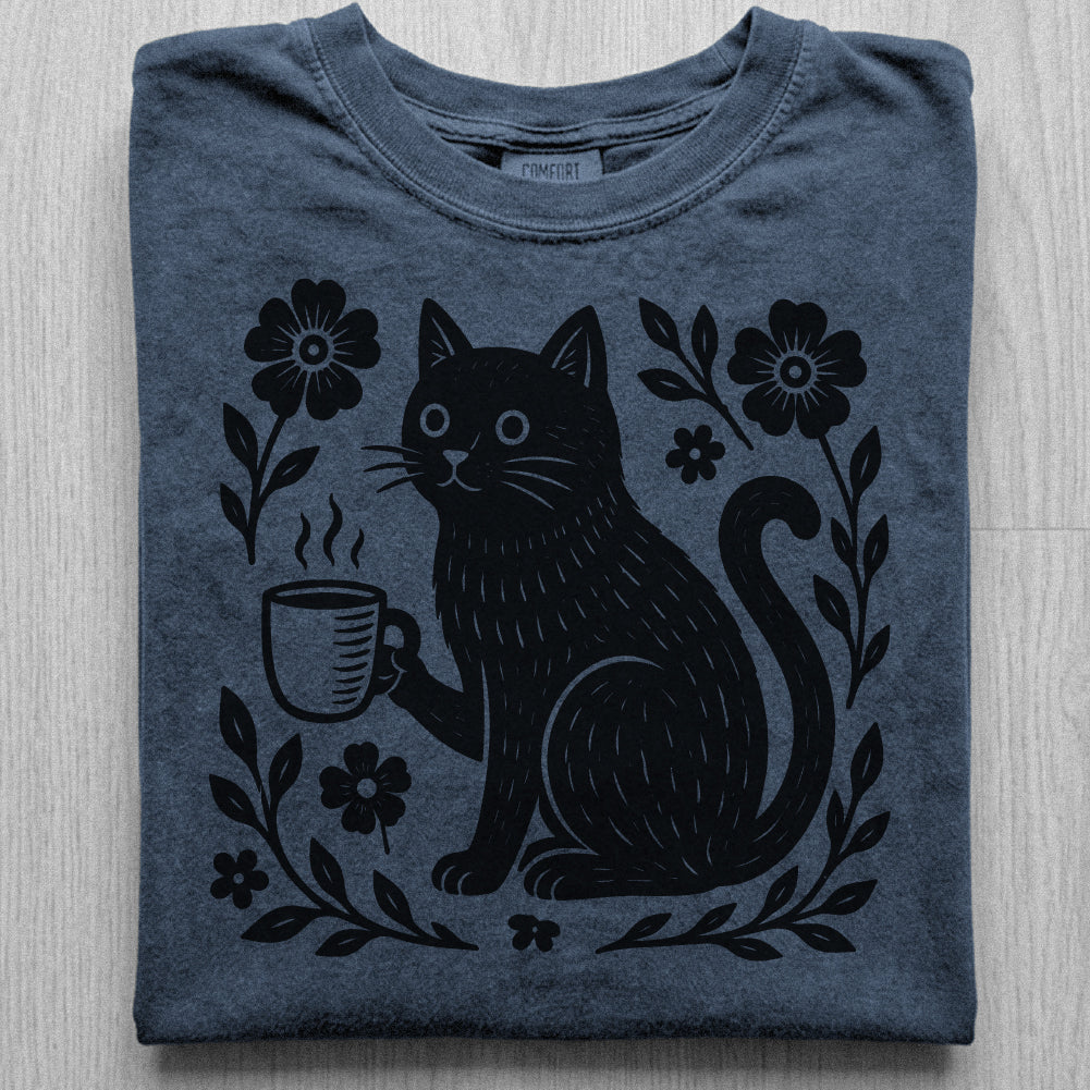Black Cat Coffee Tshirt