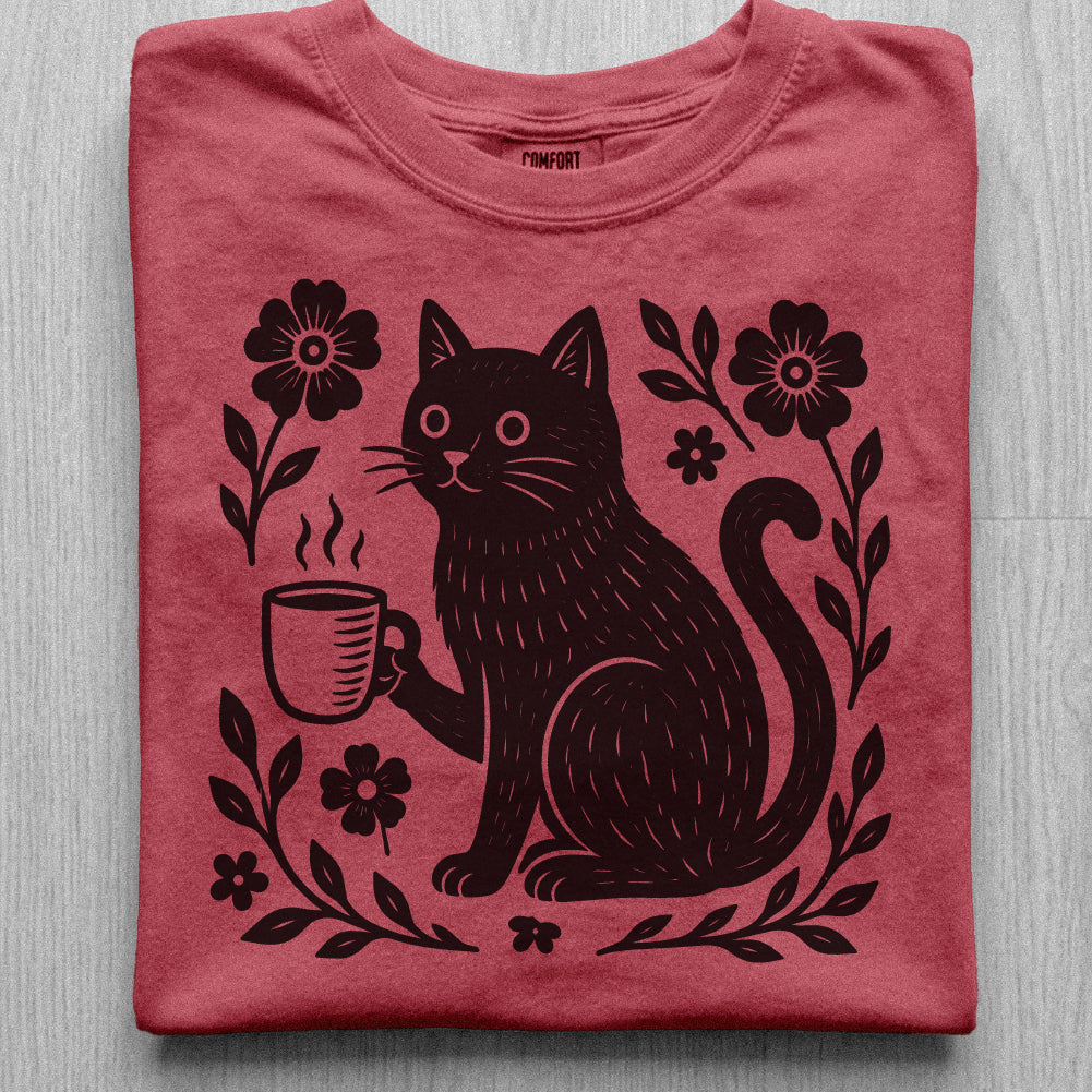 Black Cat Coffee Tshirt