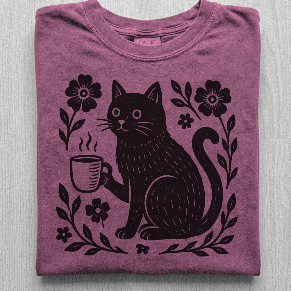 Black Cat Coffee Tshirt