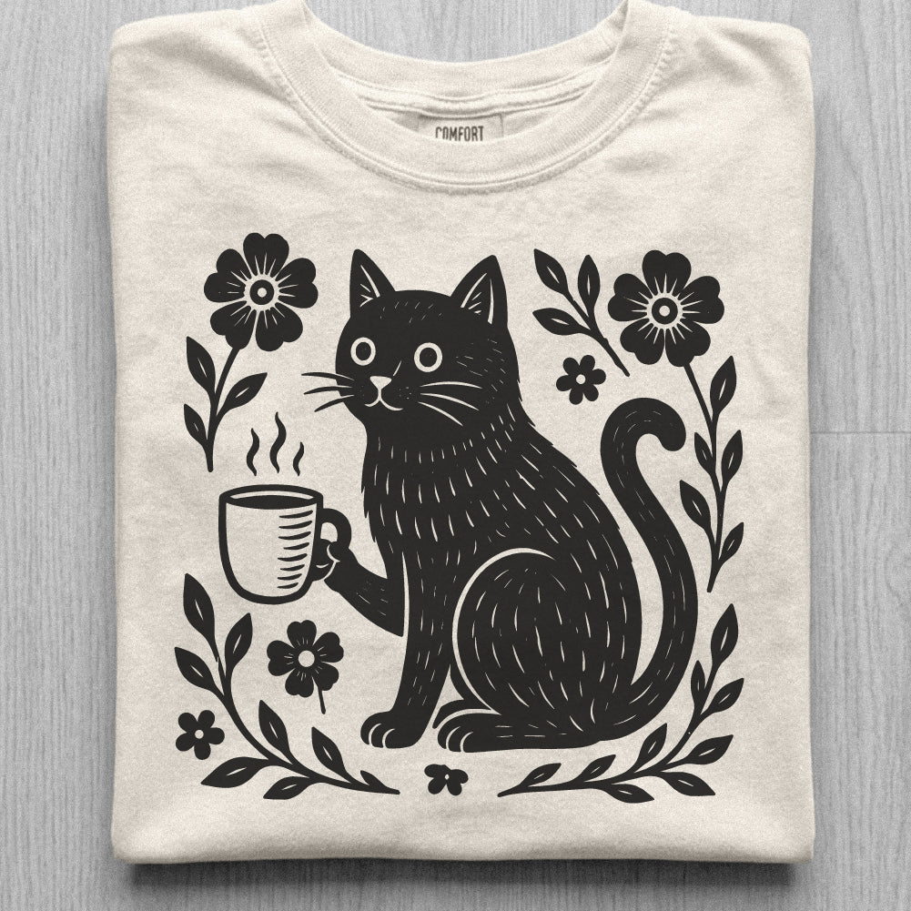 Black Cat Coffee Tshirt