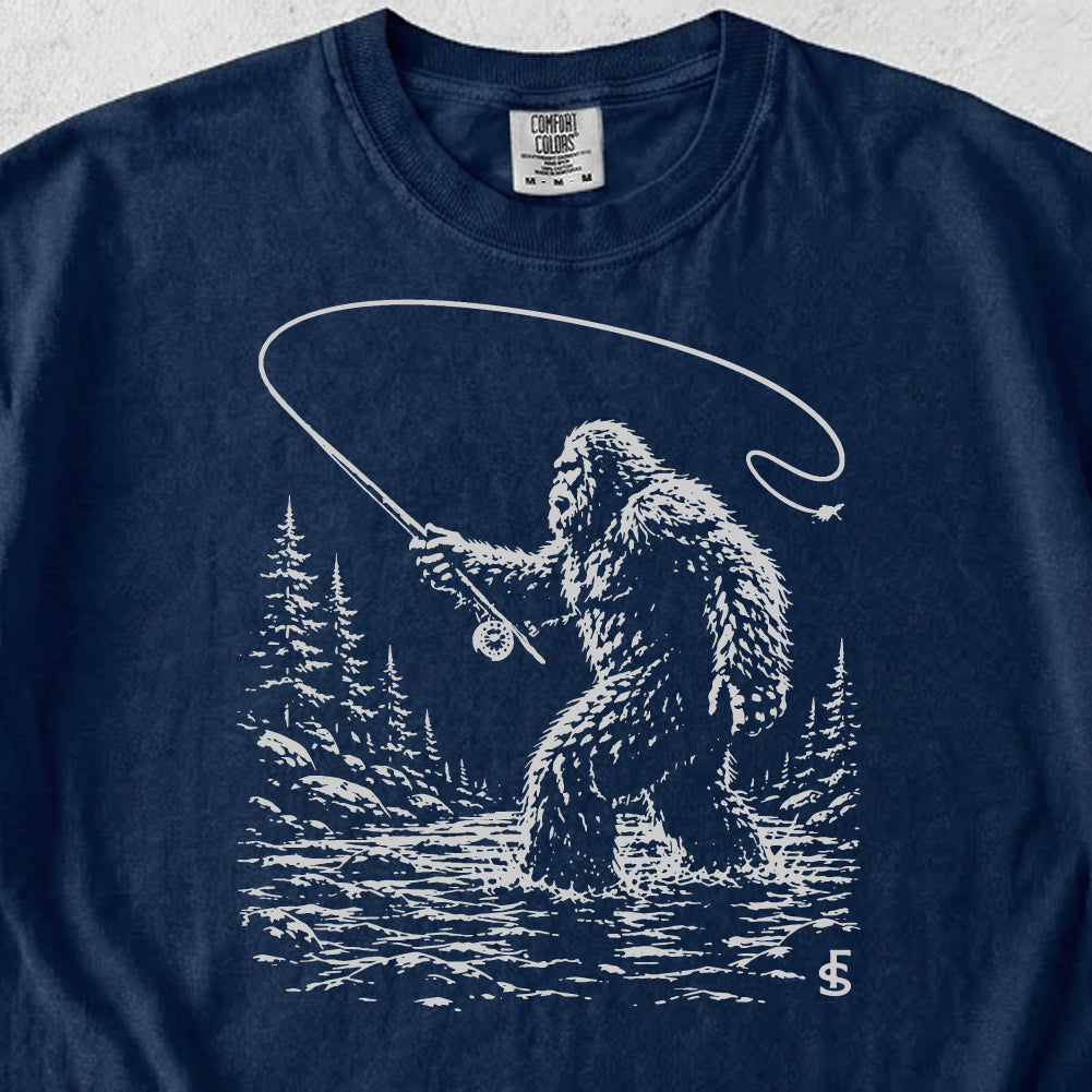Bigfoot Fly Fishing Tshirt
