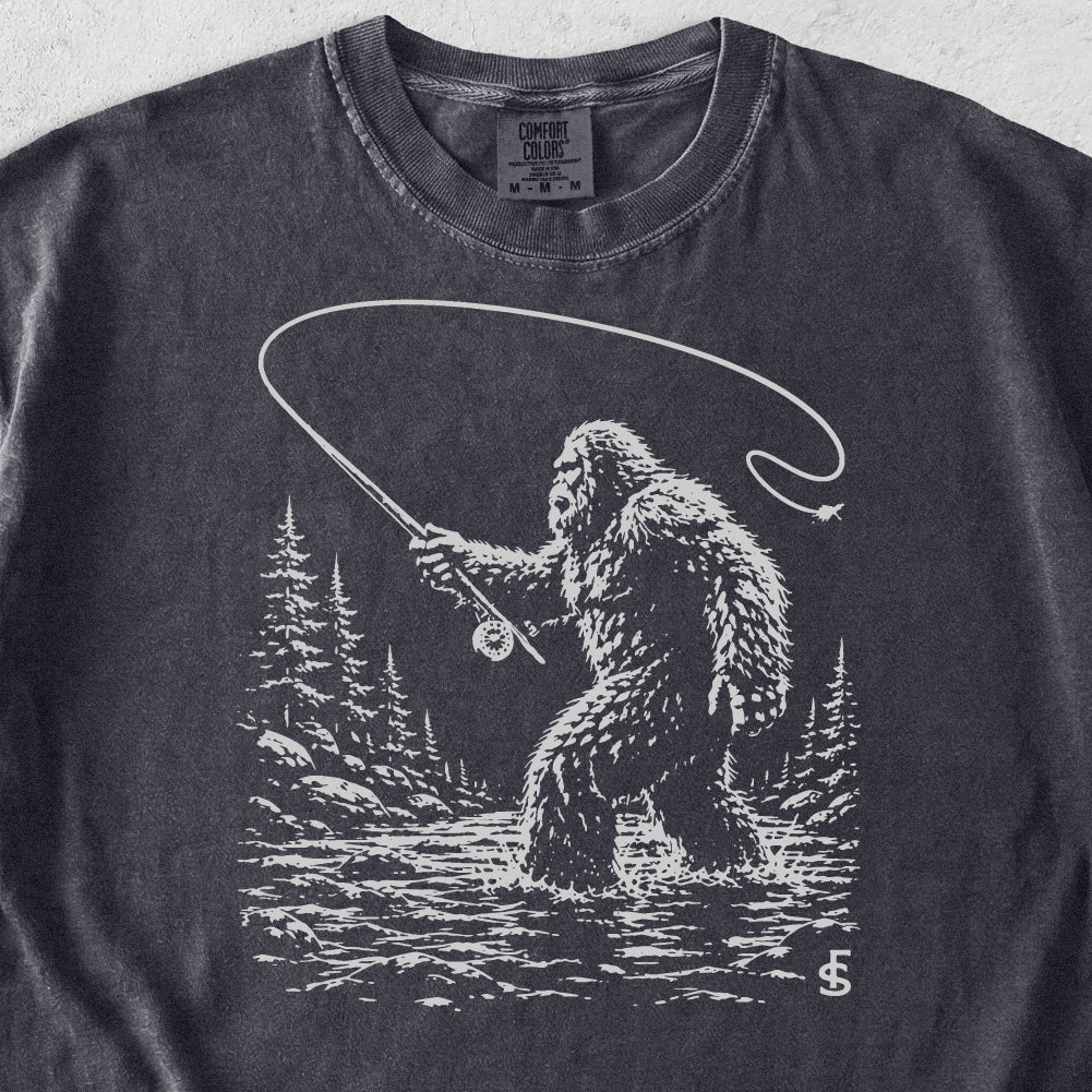 Bigfoot Fly Fishing Tshirt