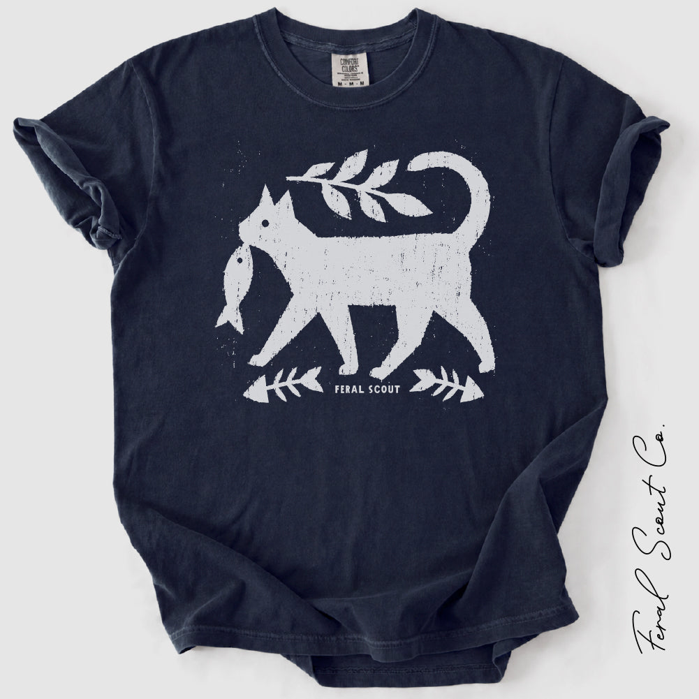 Folk Art Cat Tshirt