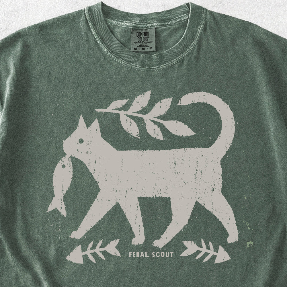 Folk Art Cat Tshirt