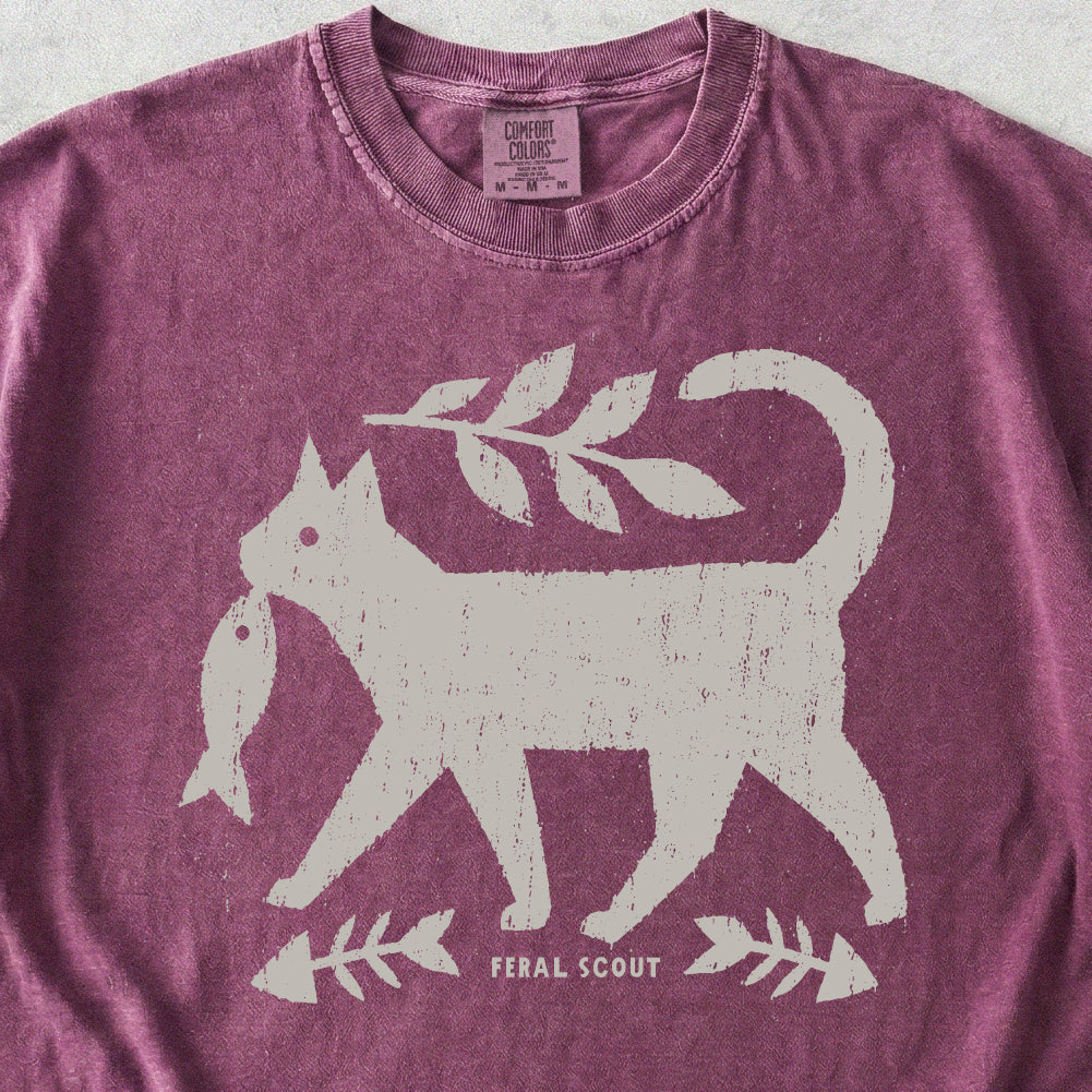 Folk Art Cat Tshirt