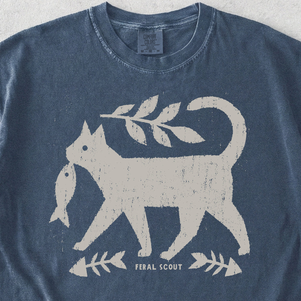 Folk Art Cat Tshirt
