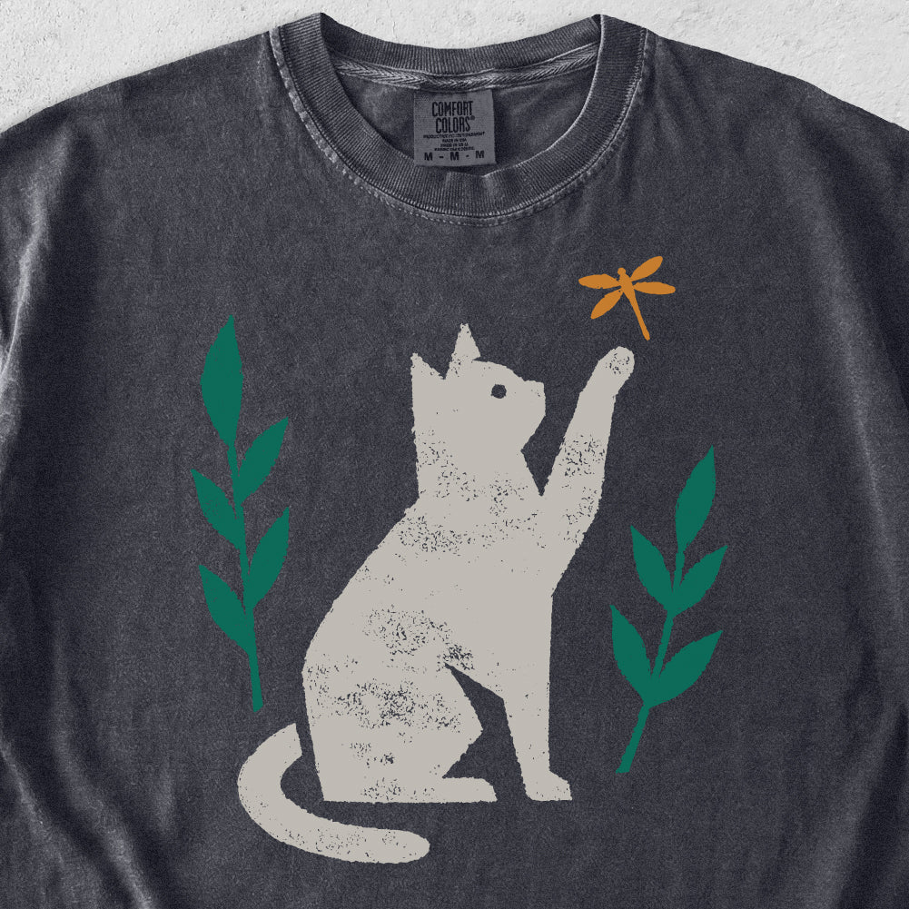 Cat Dragonfly Tshirt