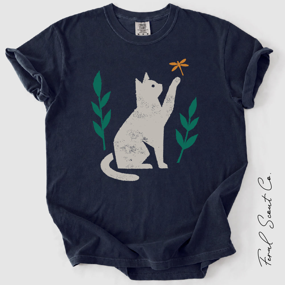Cat Dragonfly Tshirt