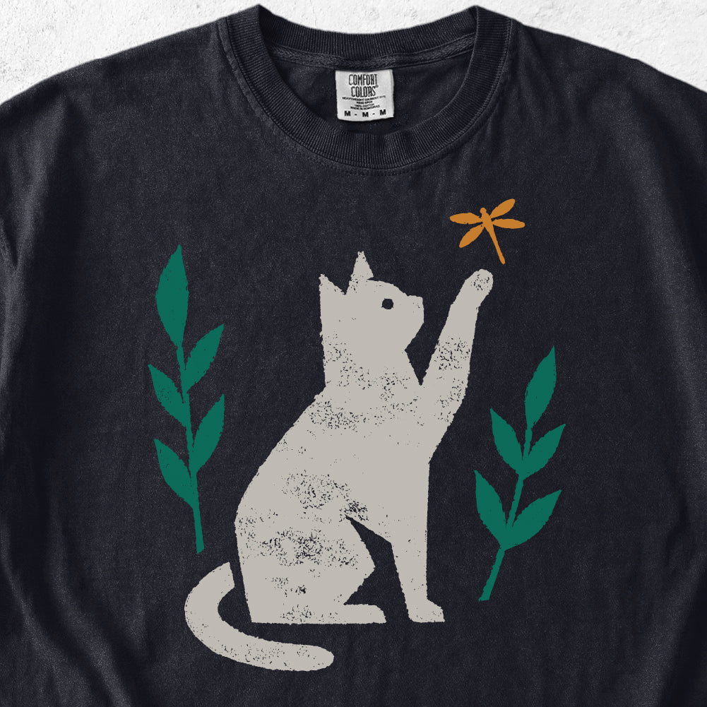 Cat Dragonfly Tshirt