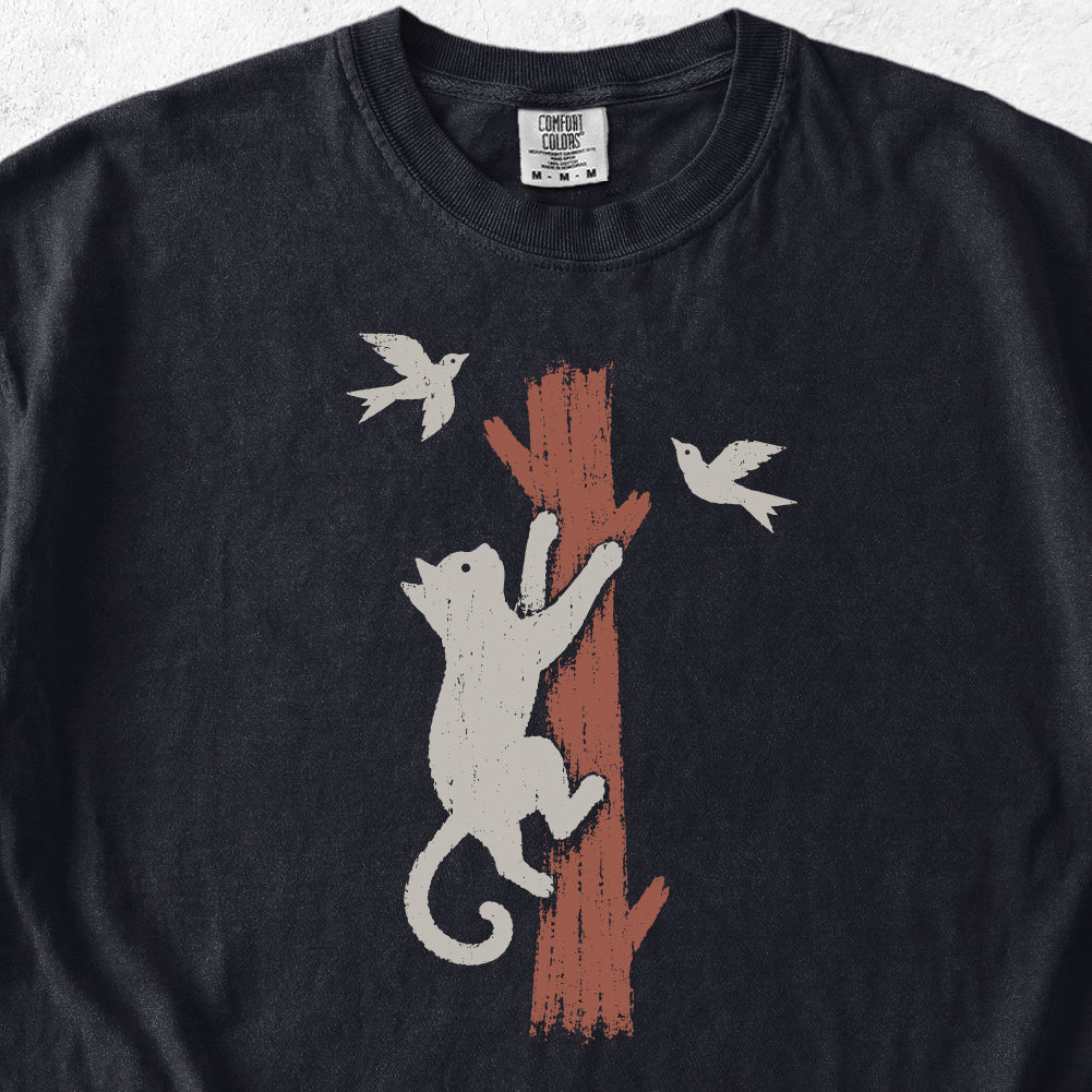 Cat Climbing Tree Tshirt