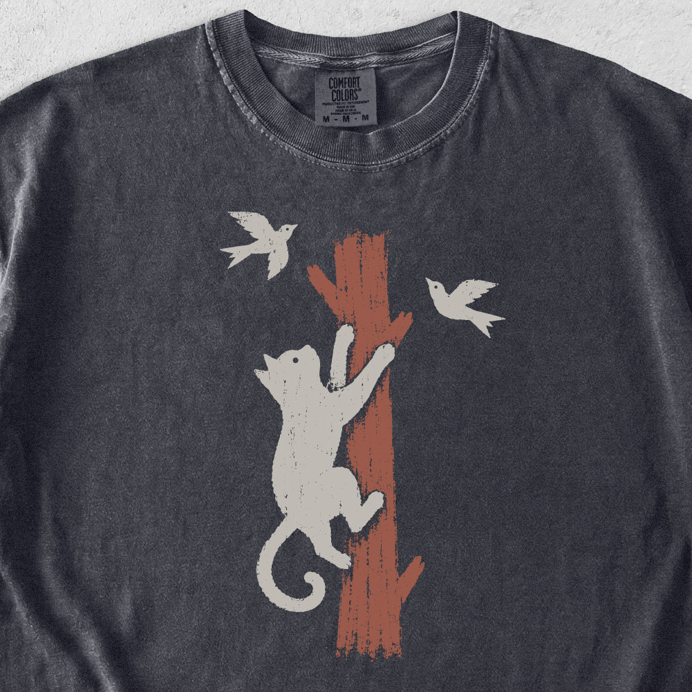 Cat Climbing Tree Tshirt
