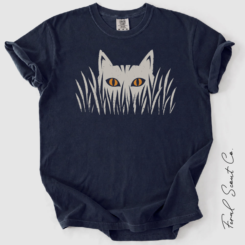 Cat in Grass Tshirt