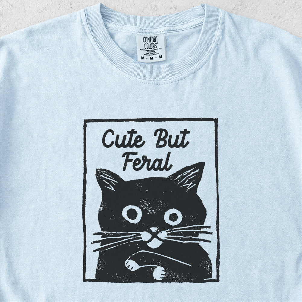 Feral Black Cat Tshirt