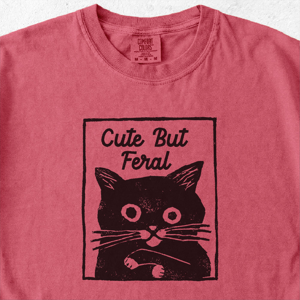 Feral Black Cat Tshirt