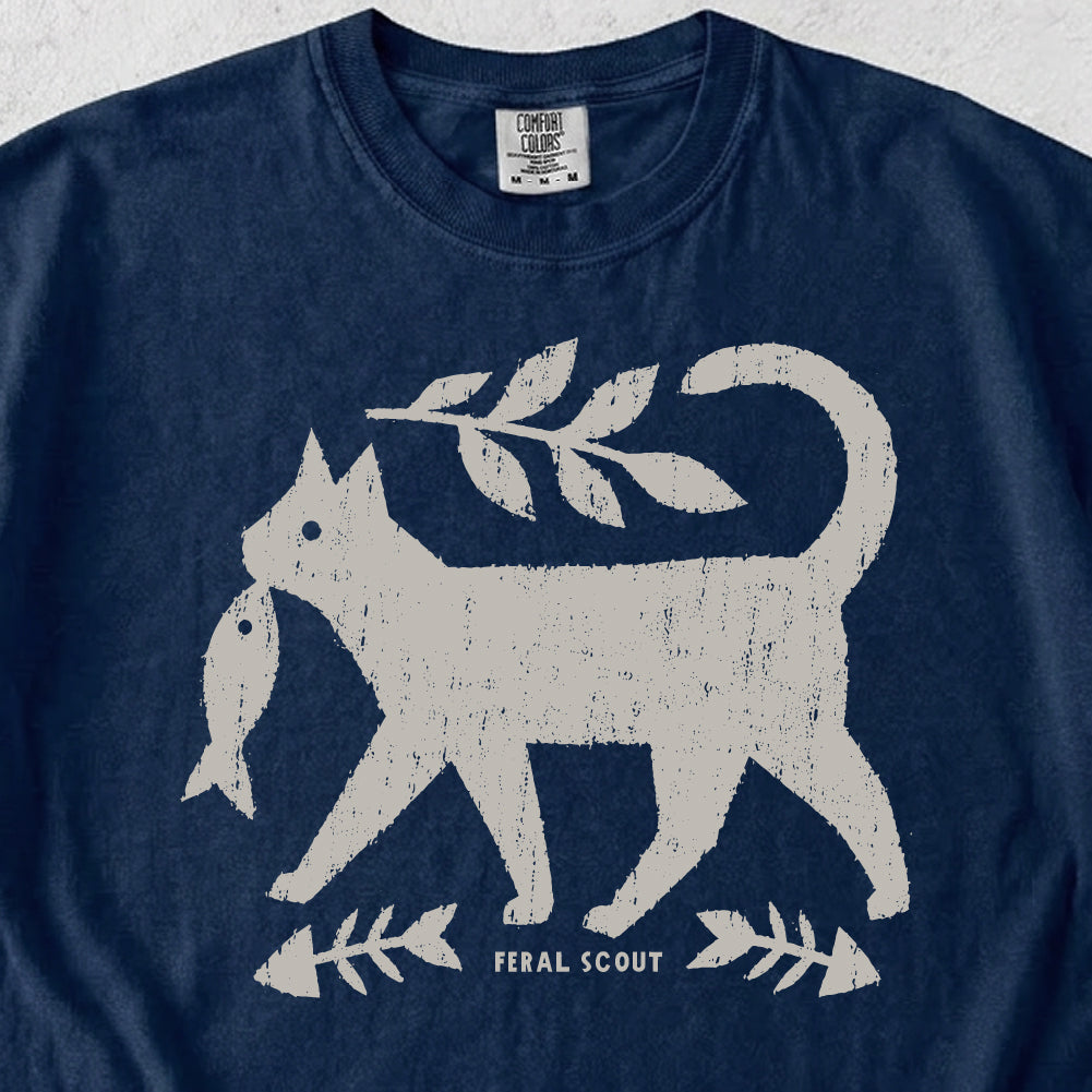 Folk Art Cat Tshirt