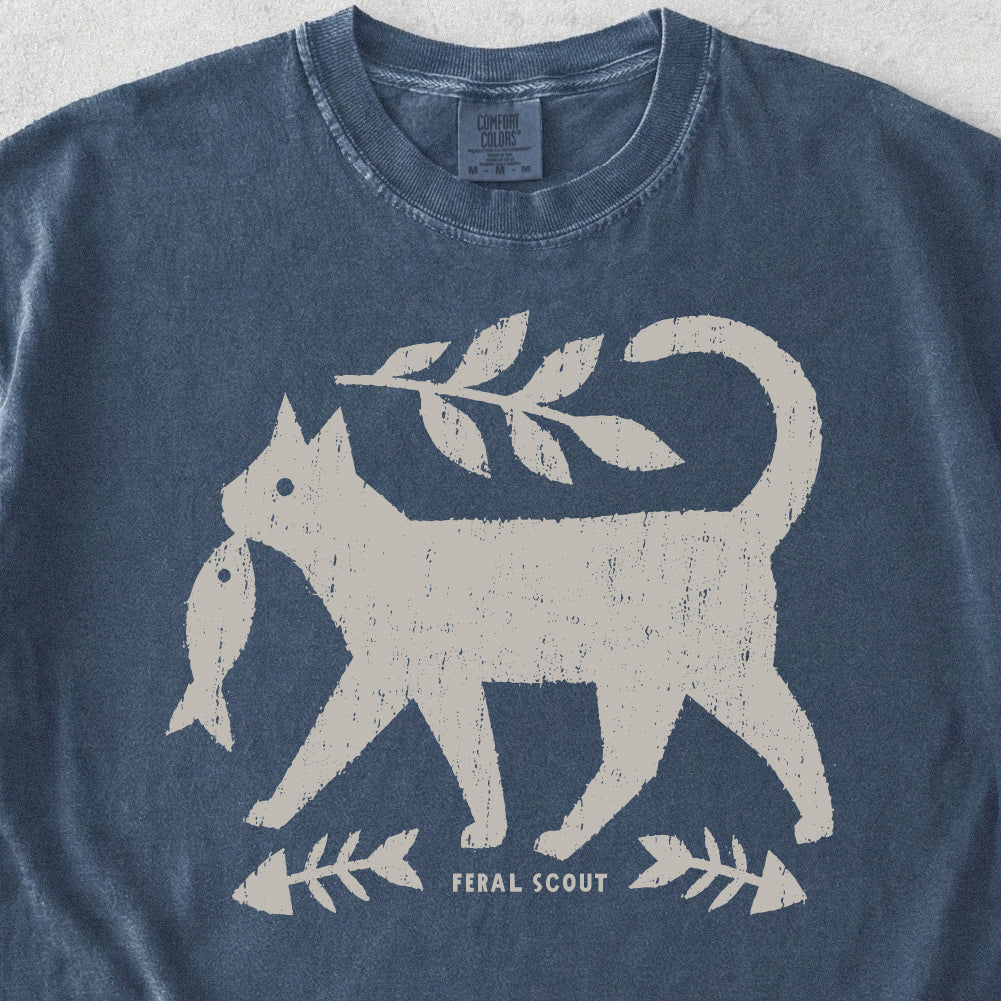 Folk Art Cat Tshirt