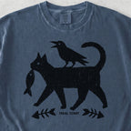 Folk Cat Crow Fish Tshirt