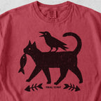 Folk Cat Crow Fish Tshirt