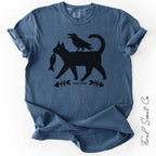 Folk Cat Crow Fish Tshirt