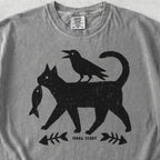 Folk Cat Crow Fish Tshirt