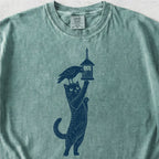 Cat Crow Bird Feeder Tshirt
