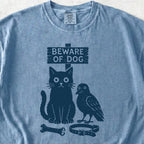 Beware of Dog Cat Crow Tshirt
