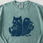 Cat, Crow and Burgers Tshirt