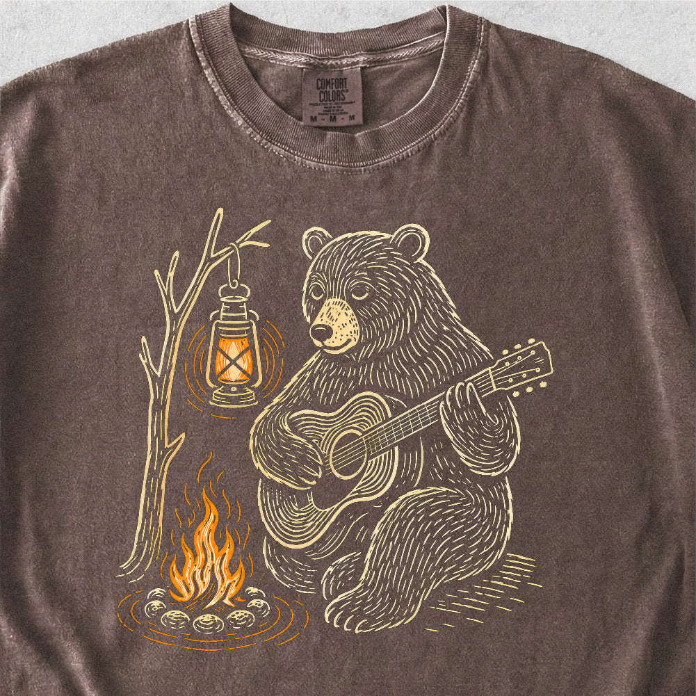 Bear Guitar Campfire Tshirt
