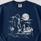 Bigfoot Wolf Howling Tshirt