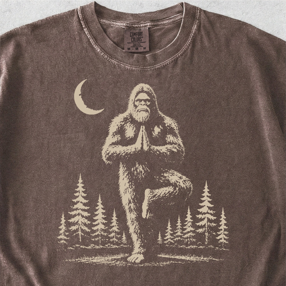 Bigfoot Yoga Tree Pose Tshirt