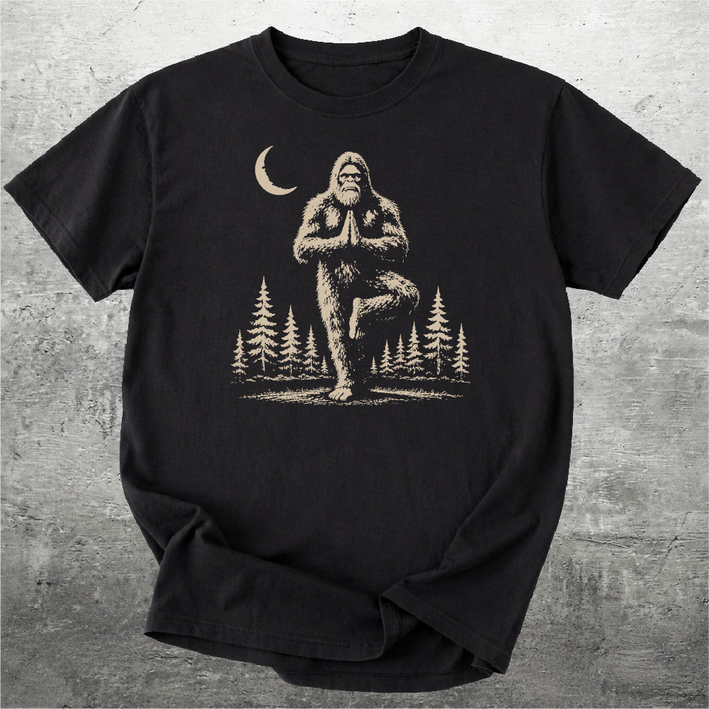 Bigfoot Yoga Tree Pose Tshirt