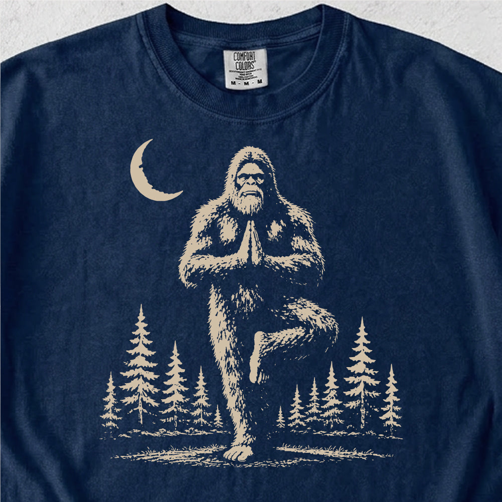 Bigfoot Yoga Tree Pose Tshirt