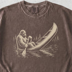 Bigfoot In Canoe Tshirt