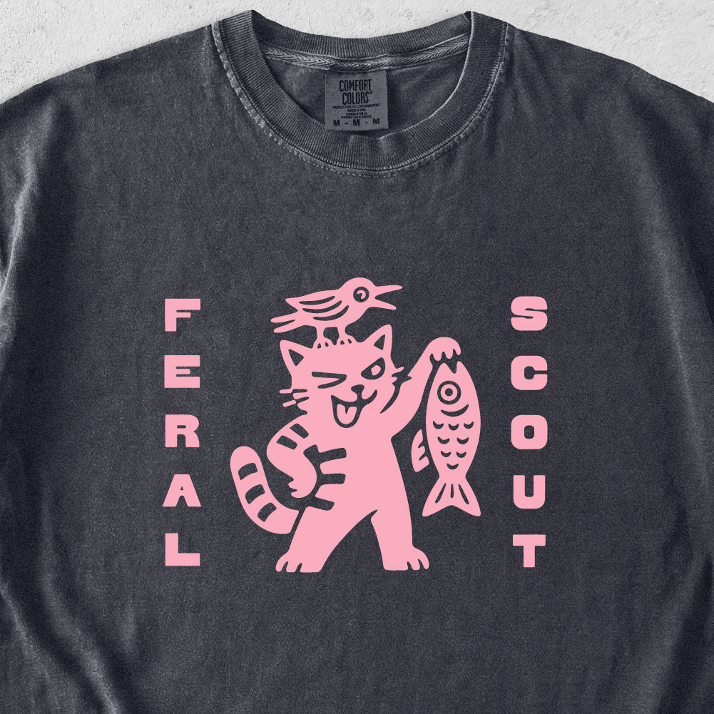 Cat Crow Feral Scout Tshirt