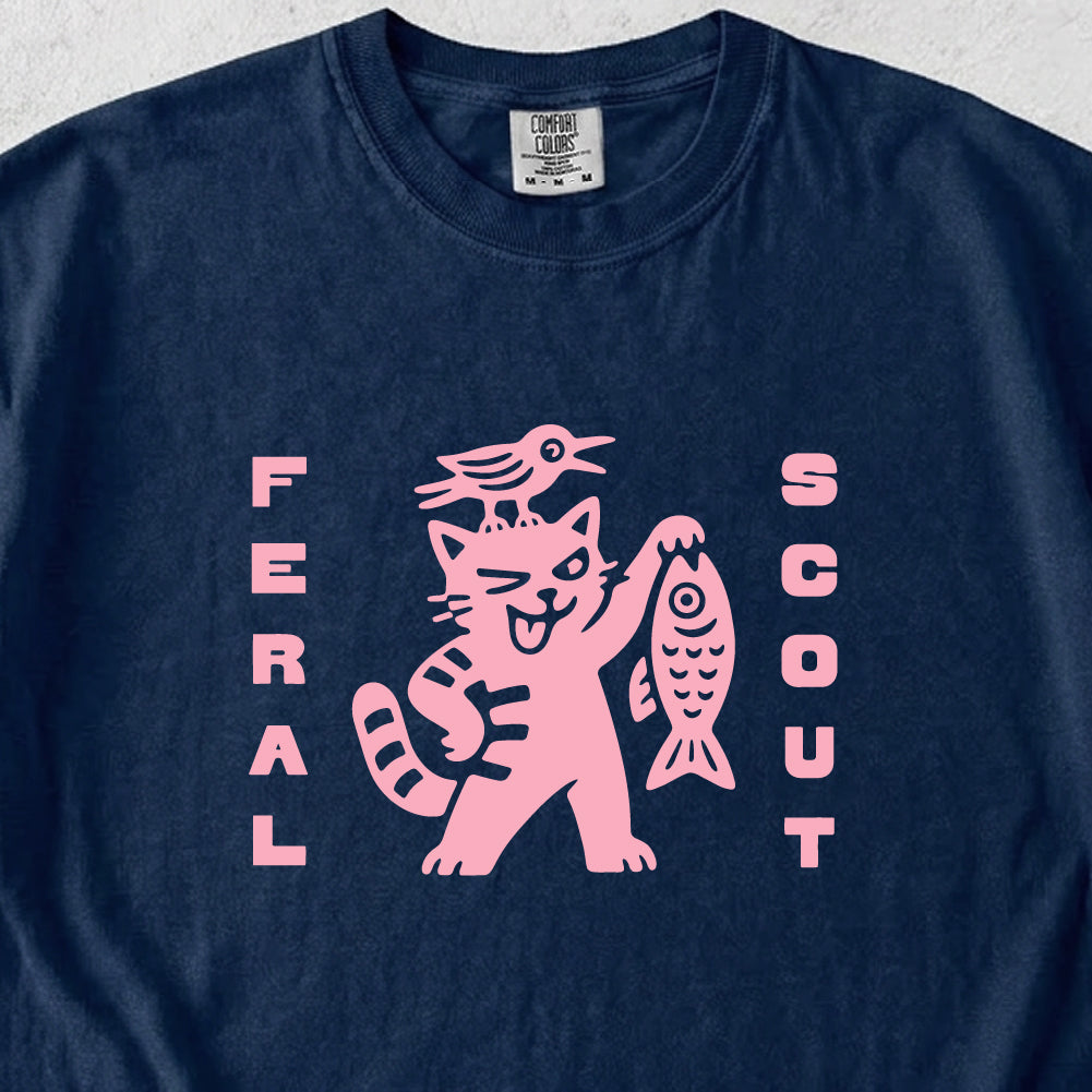 Cat Crow Feral Scout Tshirt