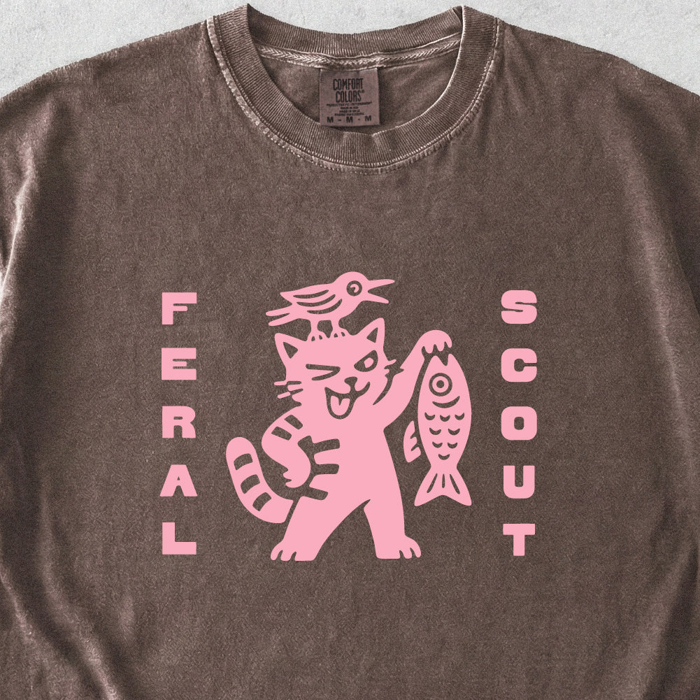 Cat Crow Feral Scout Tshirt