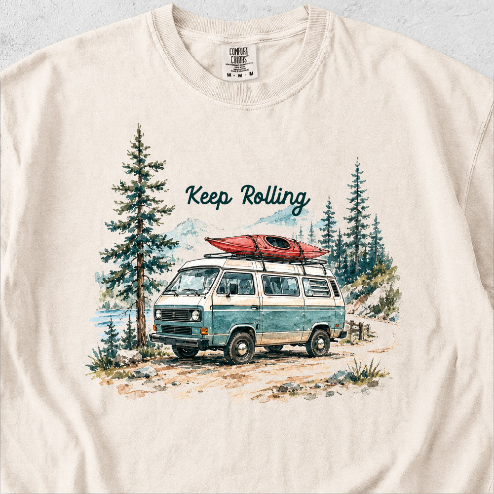 Keep Rolling Van Life Tshirt