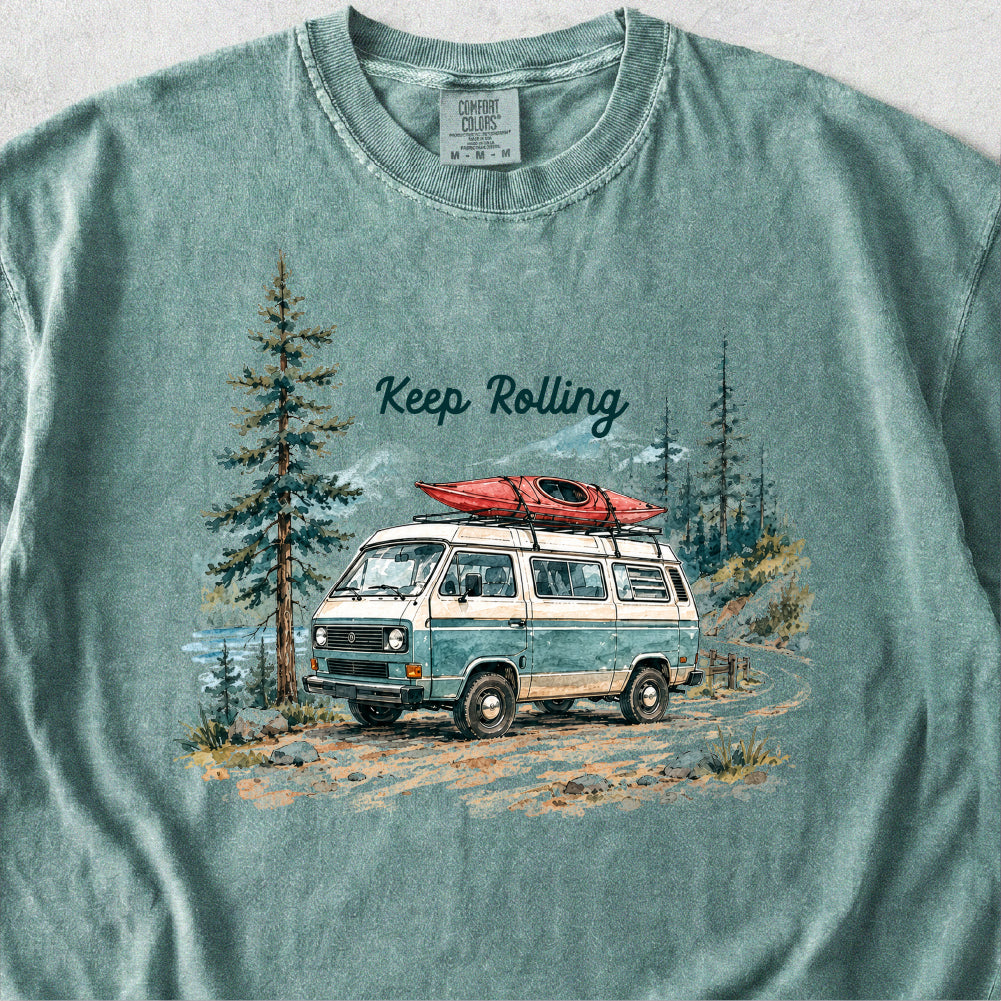 Keep Rolling Van Life Tshirt