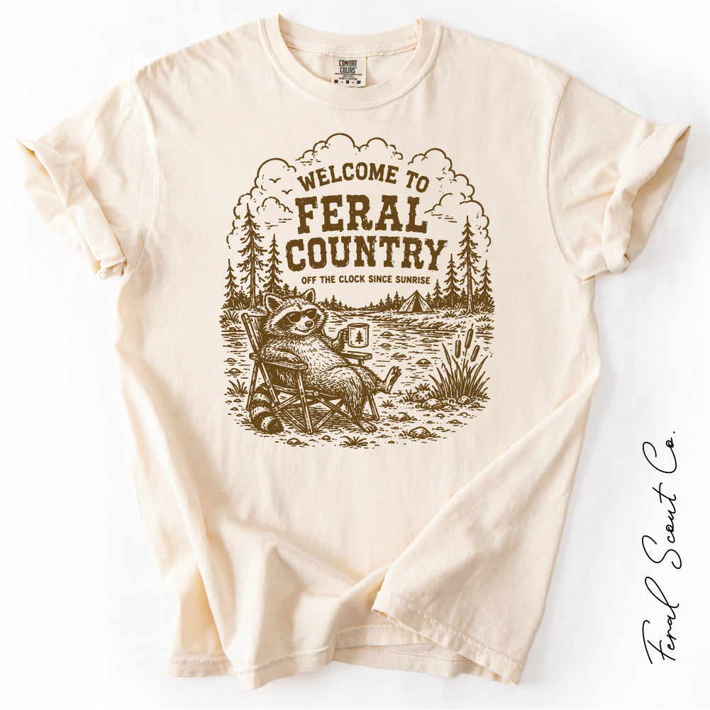 Feral Country Raccoon Tshirt