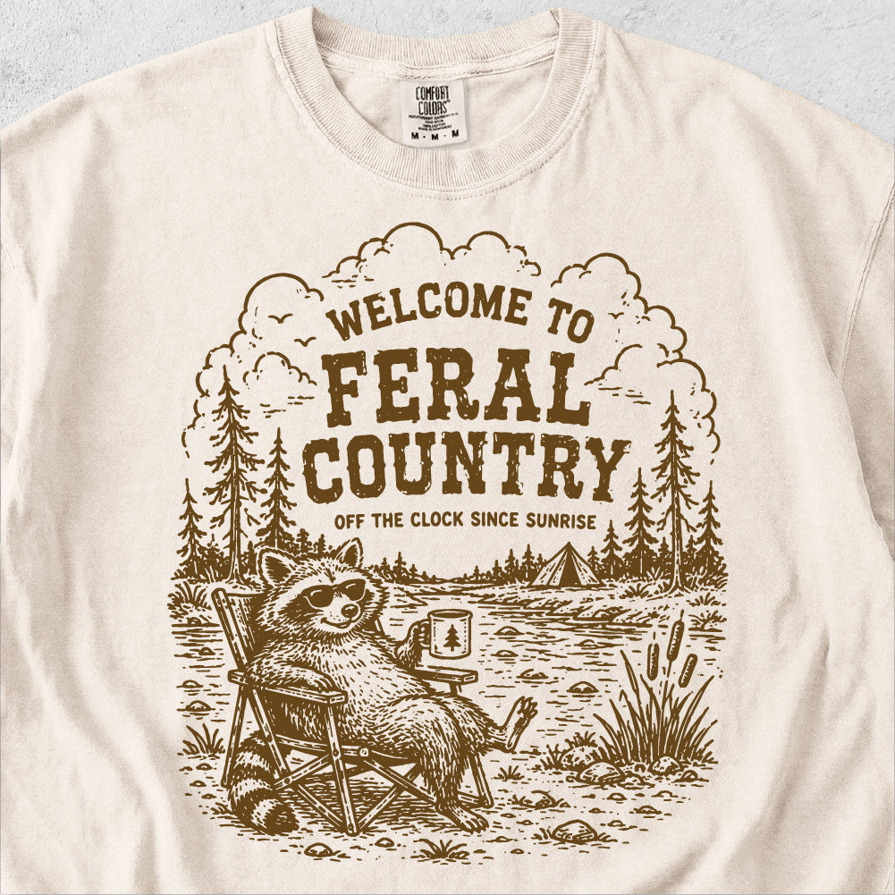 Feral Country Raccoon Tshirt