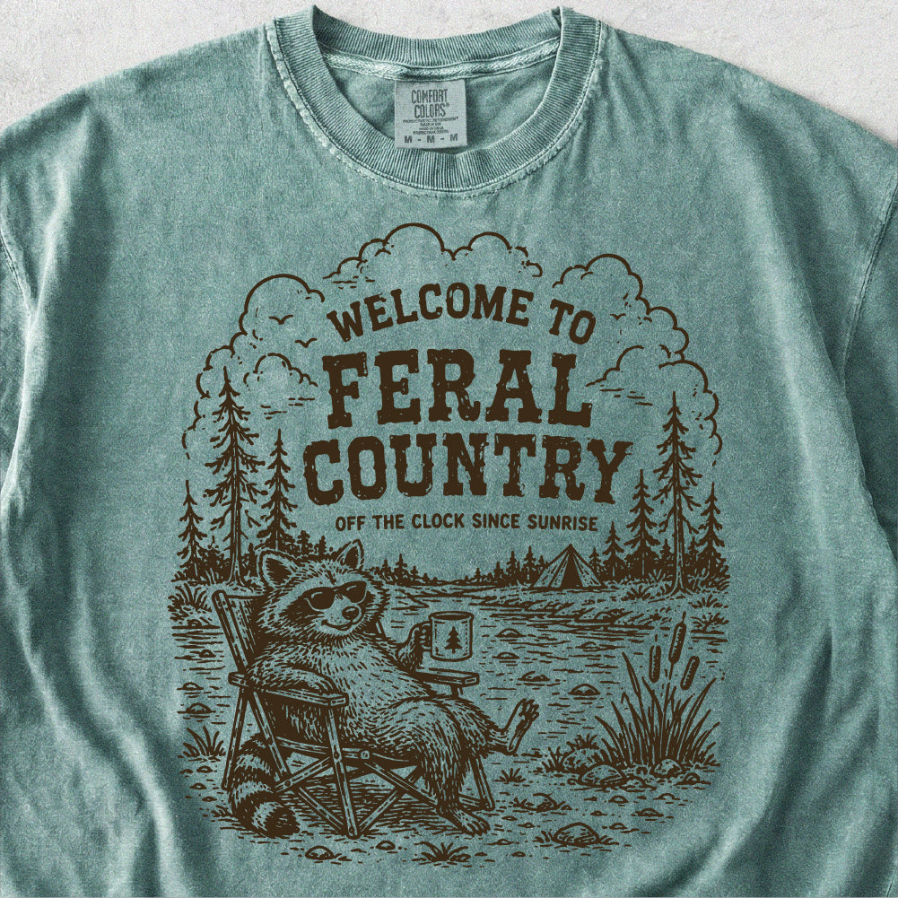 Feral Country Raccoon Tshirt