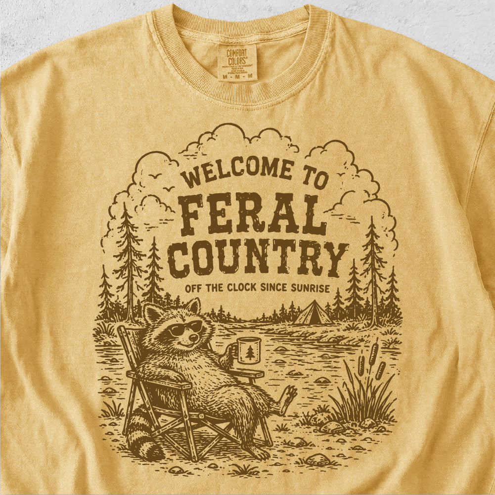 Feral Country Raccoon Tshirt