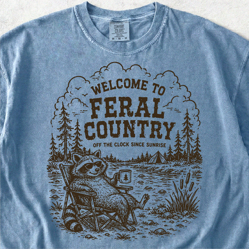 Feral Country Raccoon Tshirt