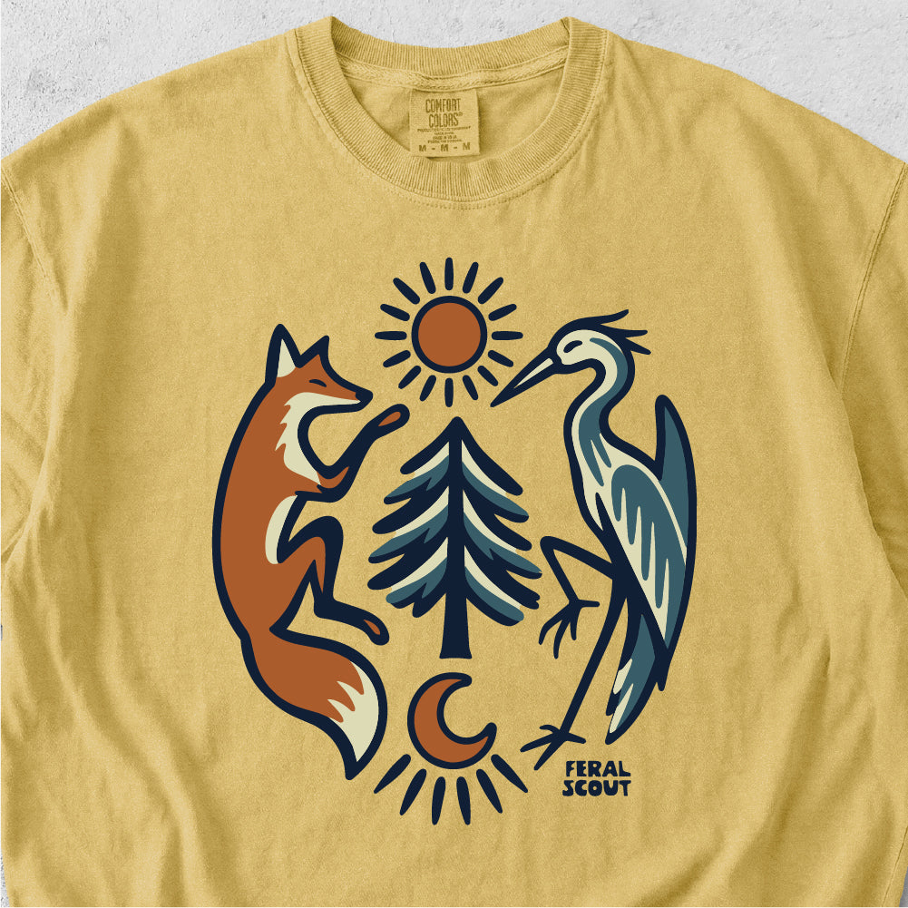 Fox and Heron Tshirt