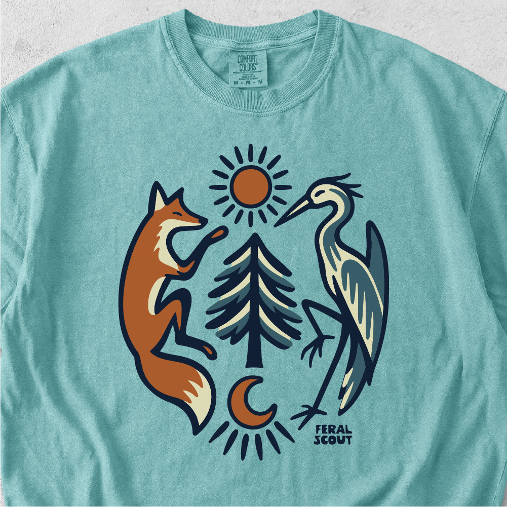 Fox and Heron Tshirt